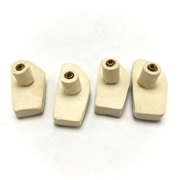 4 Coffee Cup Shaped Drawer Pulls Glazed Ceramic Art Tile Novelty Cabinet Knobs - Picture 5 of 8